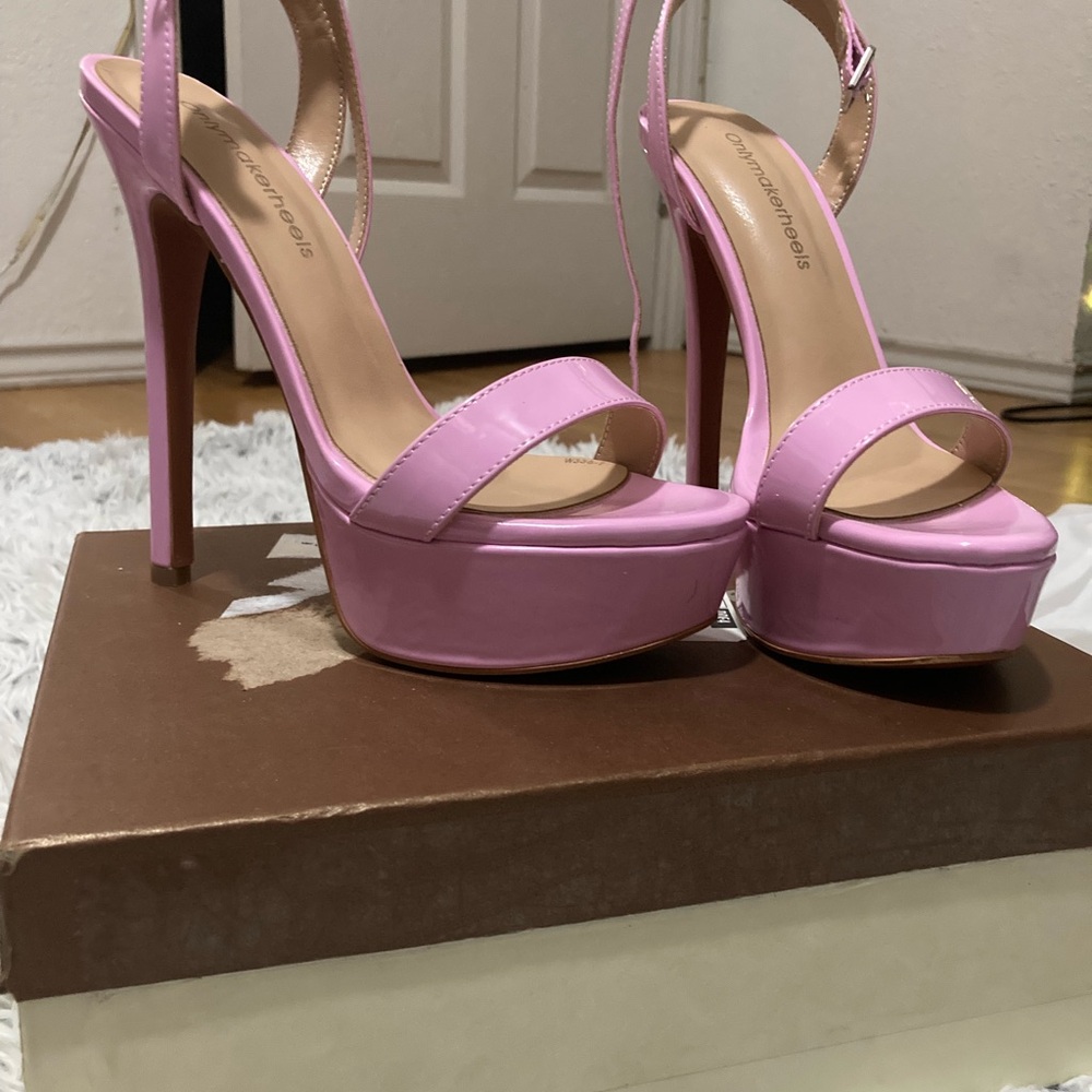 Chic Pink Platform Heels by Charles & Keith